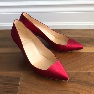 Authentic satin Christian Louboutin heels 👠